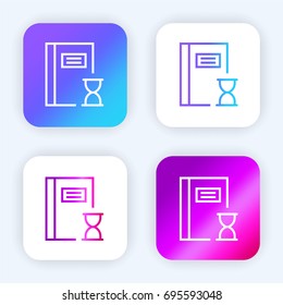 Notebook bright purple and blue gradient app icon