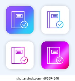 Notebook bright purple and blue gradient app icon