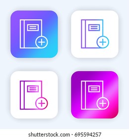 Notebook bright purple and blue gradient app icon