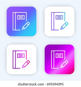 Notebook bright purple and blue gradient app icon