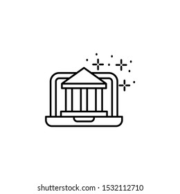 Notebook, building, university icon. Simple line, outline vector of online educationa icons for ui and ux, website or mobile application