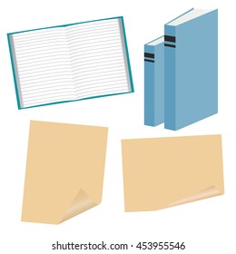 Notebook for business on a white background.