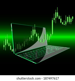 Notebook for business. Vector illustration. Gradient mash