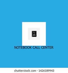 notebook call center icon sign signifier vector