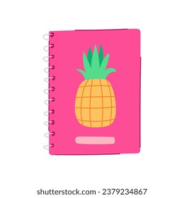 caricatura de cuaderno portátil. encuadernador de portada, signo de cuaderno de educación diaria realista vacío. ilustración vectorial de símbolo aislado