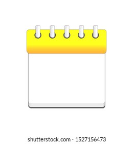 Notebook cartoon icon isolated on the white background