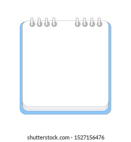 Notebook cartoon icon isolated on the white background