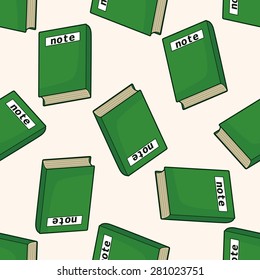 notebook , cartoon seamless pattern background
