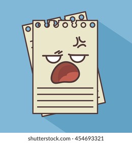 notebook character isolated icon design, vector illustration  graphic 