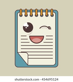 notebook character isolated icon design, vector illustration  graphic 