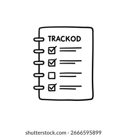 Notebook with checklist for tracking daily mood and emotions