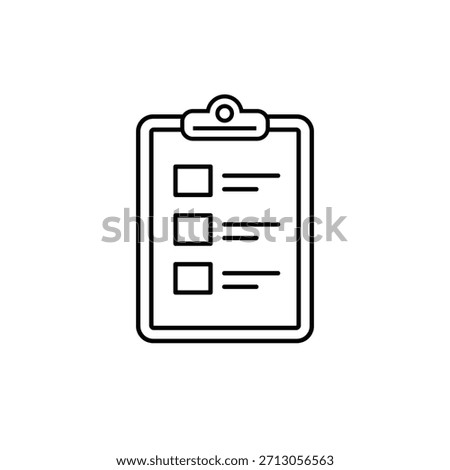 Notebook Checklist Vector Icon for Tasks, Planning, Notes, and Organization