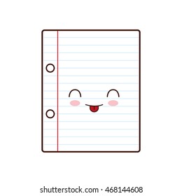 notebook class school instrument icon. Isolated and flat illustration