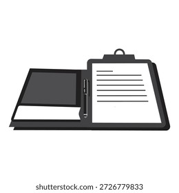 Notebook and Clipboard Vector Illustration for Office and Study