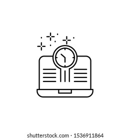 Notebook clock icon. Element of management icon