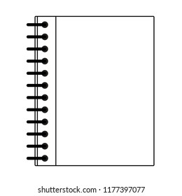 Notebook closed isolated in black and white