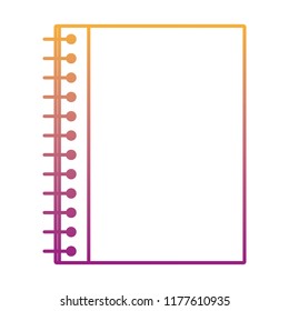 Notebook closed isolated rainbow lines