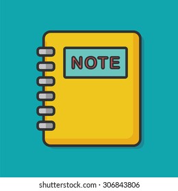 notebook color line icon