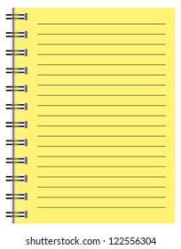 Notebook with color pages. EPS10 vector.