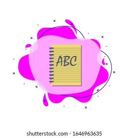 buntes Notebook-Symbol. Einfache farbige Vektorillustration von Bildungs-Icons für i und ux, Website oder mobile Applikationen