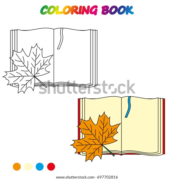 notebook coloring book coloring page educate stock vector