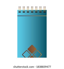 notebook for companies with presentation logo vector illustration design