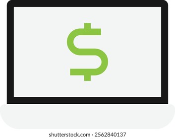 Notebook Computer Education Icon Vector Flat Illustration