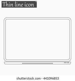 notebook Computer icon Vector Style thin line