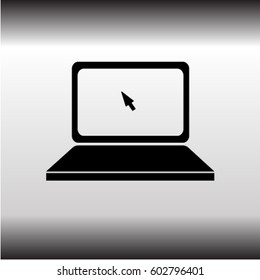 Notebook computer vector icon