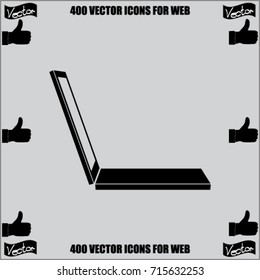 Notebook computer vector icon