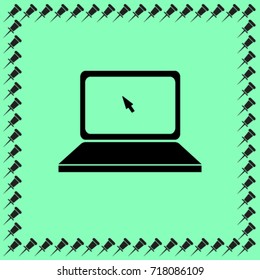 Notebook computer vector icon