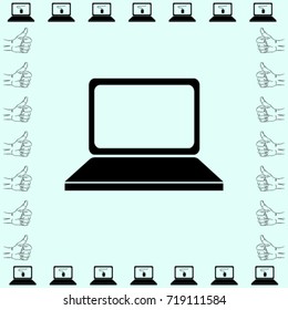 Notebook computer vector icon