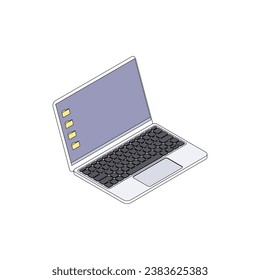 notebook computer vector type icon