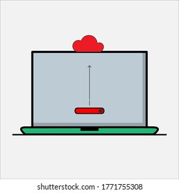 Notebook computers,beautiful colors help to work faster and efficiently,in vector style.