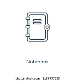 Notebook concept line icon. Linear Notebook concept outline symbol design. This simple element illustration can be used for web and mobile UI/UX.