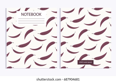 Notebook cover with autumn pattern