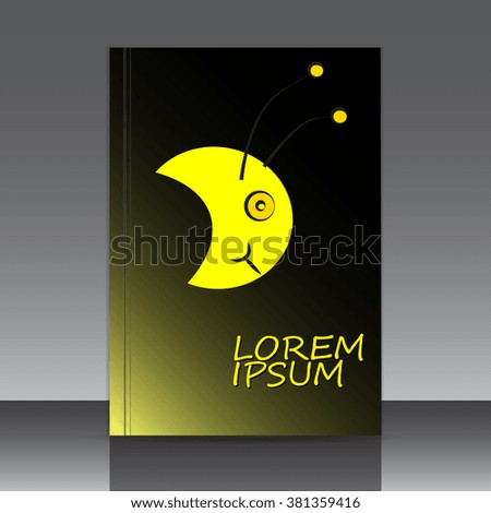 Notebook cover. Bee icon