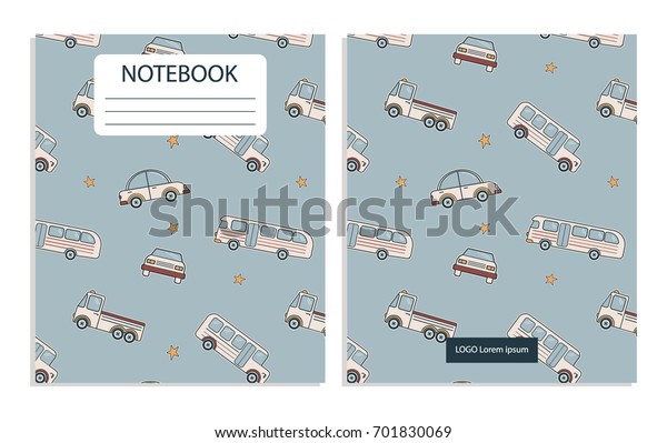 Notebook cover with cars pattern\

