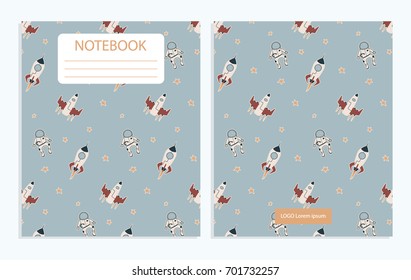 Notebook cover with cosmic pattern