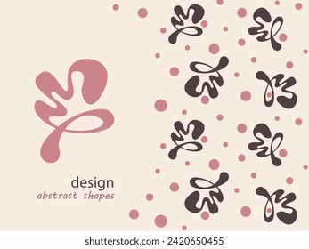 Notebook cover design geometric shapes abstract shape. Vector drawing flat style