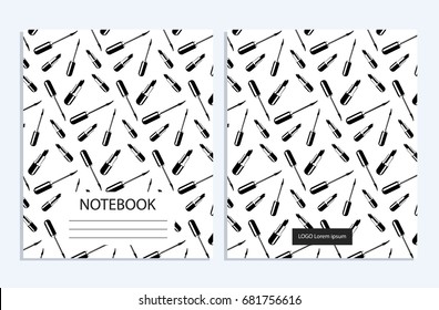 Notebook cover with fashion makeup pattern