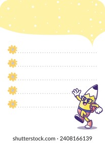 Notebook cover handwriting card calaender banner kids pencil paper