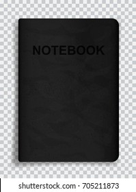 Notebook cover isolated on transparent background. Vector illustration.