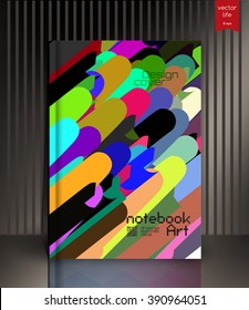 Notebook cover. Layout notebook cover. Design Cover for notebook. Colorful cover.  
Notebook cover vector Design. Trendy Notebook.Cover design for the Notebook, book.   Sample notebook cover.
