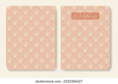 Notebook cover with neutral color sun and moon illustration