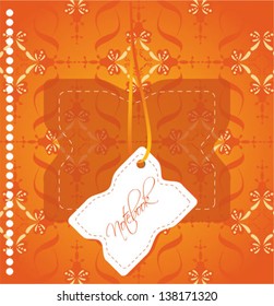 notebook cover with orange background