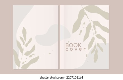notebook Cover page set. Templates with aesthetic boho. Perfect for diary, books, magazines, journals, catalogs, planners and flyers. Vector layouts. 