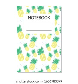 Notebook cover with pineapple pattern