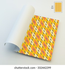 Notebook Cover Template. Vector Illustration. 