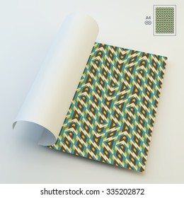 Notebook Cover Template. Vector Illustration.
